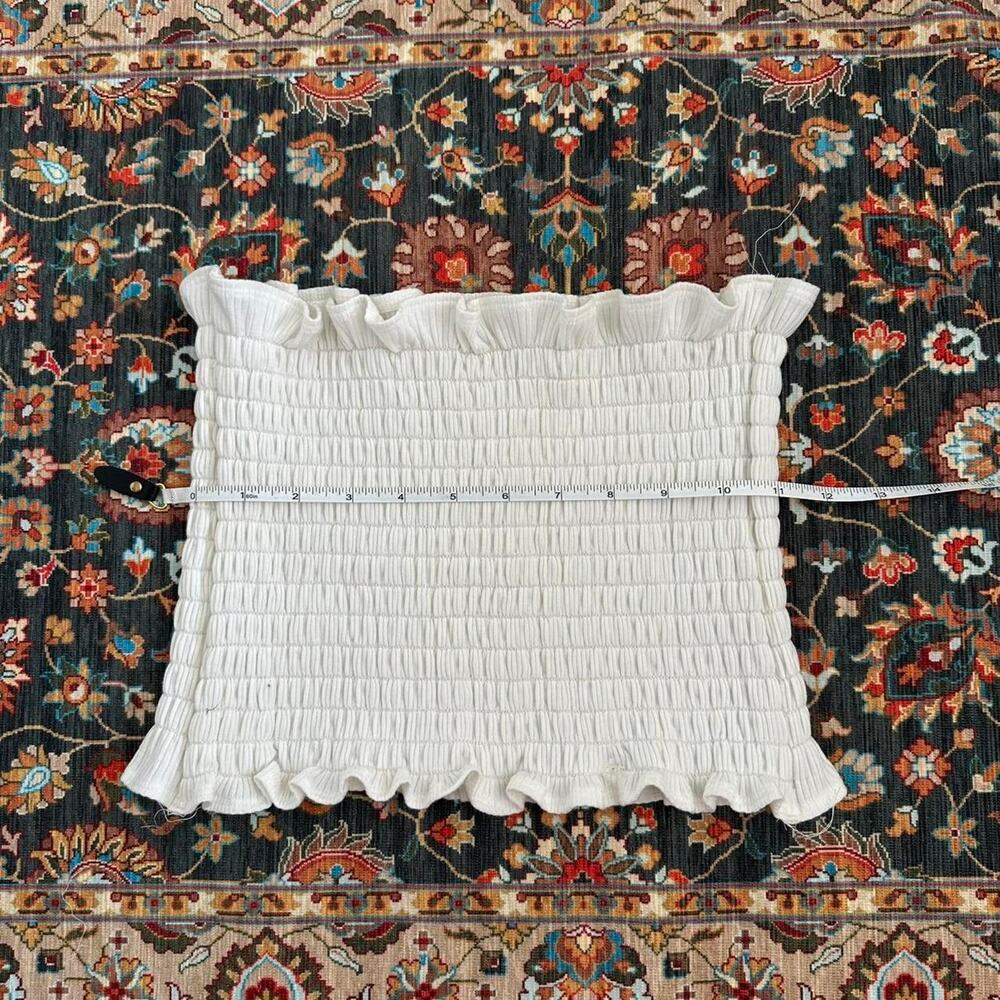 handmade white ruched bandeau - Picture 5 of 6